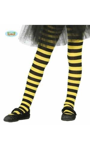 Child Yellow Striped Tights - Age 3 to 6 Years
