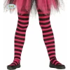 Child Black & White Striped Tights - Age 3 to 6 Years