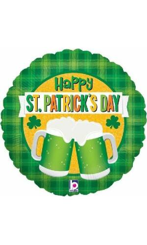 St Patrick's Day Green Beer Foil Balloon - 18''