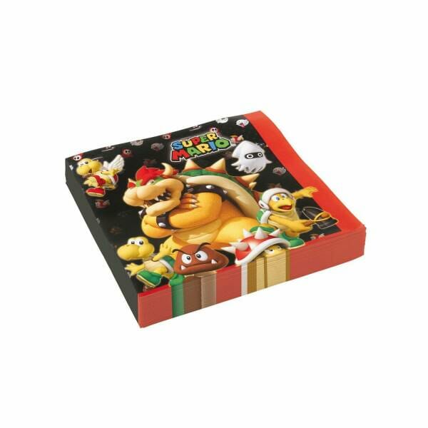 Super Mario Lunch Napkins 33cm - 20pk