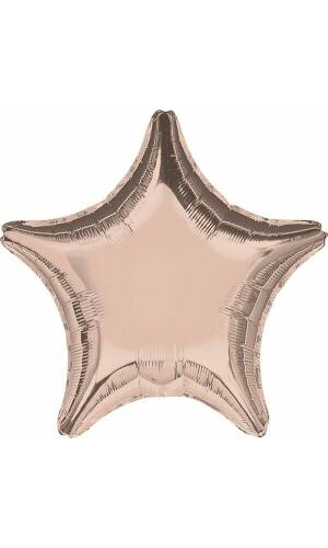 Rose Gold Star Foil Balloon 19"