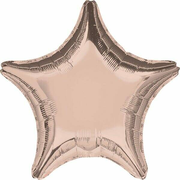 Rose Gold Star Foil Balloon 19"