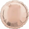 Metallic Rose Gold Round Foil Balloon 18"