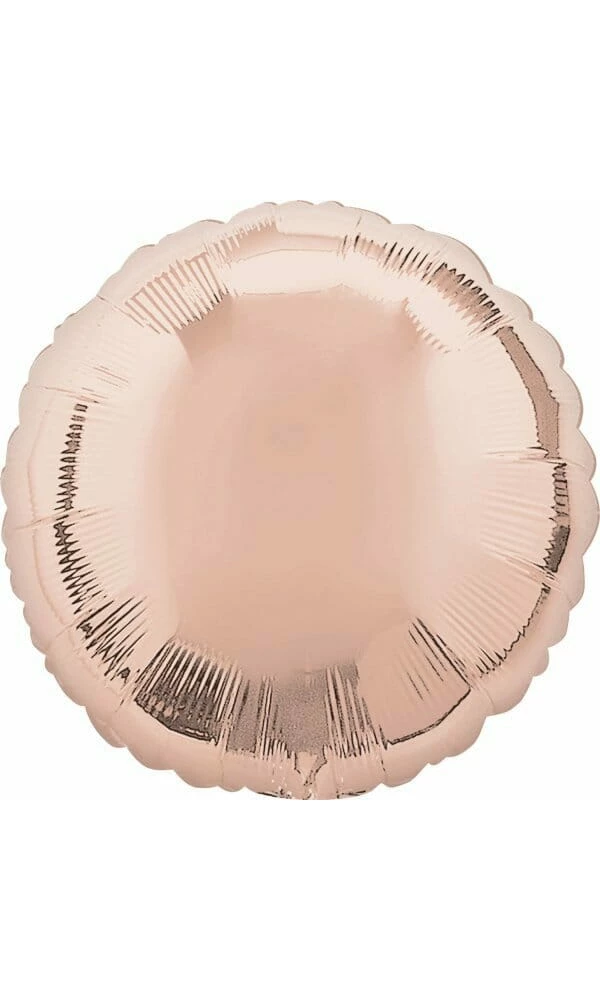 Metallic Rose Gold Round Foil Balloon 18"