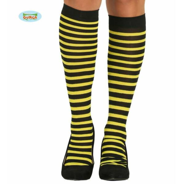 Black-Yellow Striped Stockings