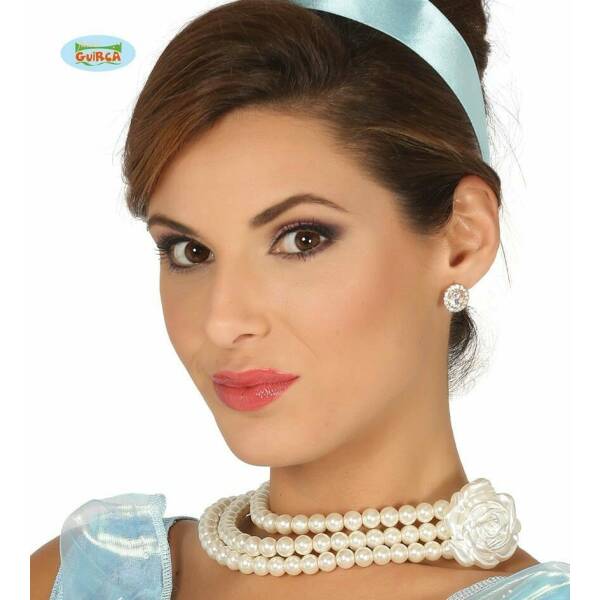 Pearls Necklace with Flower