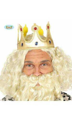 Fabric Golden Adult King Crown
