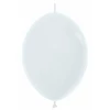 Fashion Solid - White Link-o-Loon Latex Balloon  - (12" / 30cm)