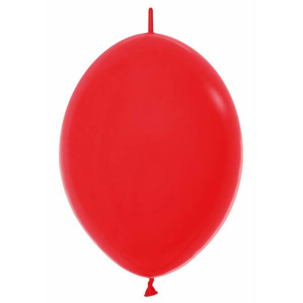 Fashion Solid - Red Link-o-Loon Latex Balloon  - (12" / 30cm)