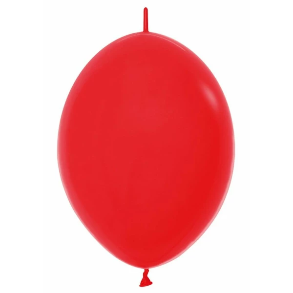 Fashion Solid - Red Link-o-Loon Latex Balloon  - (12" / 30cm)