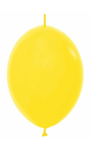 Fashion Solid - Yellow Link-o-Loon Latex Balloon  - (12" / 30cm)