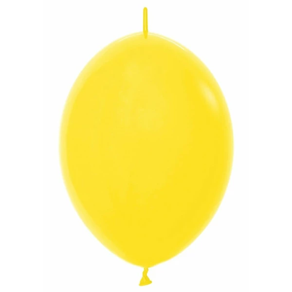 Fashion Solid - Yellow Link-o-Loon Latex Balloon  - (12" / 30cm)