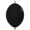 Fashion Solid - Black Link-o-Loon Latex Balloon  - (12" / 30cm)
