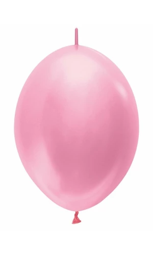 Satin Pearl - Pink Link-o-Loon Latex Balloon  - (12" / 30cm)