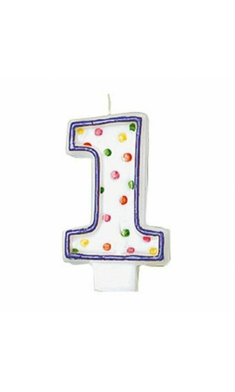 Candle Number 1 Purple - 7cm