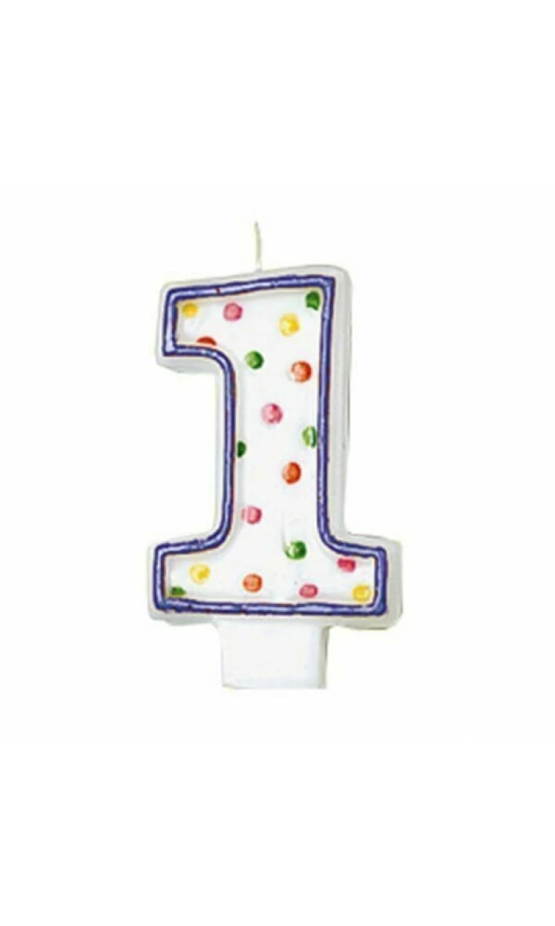 Candle Number 1 Purple - 7cm