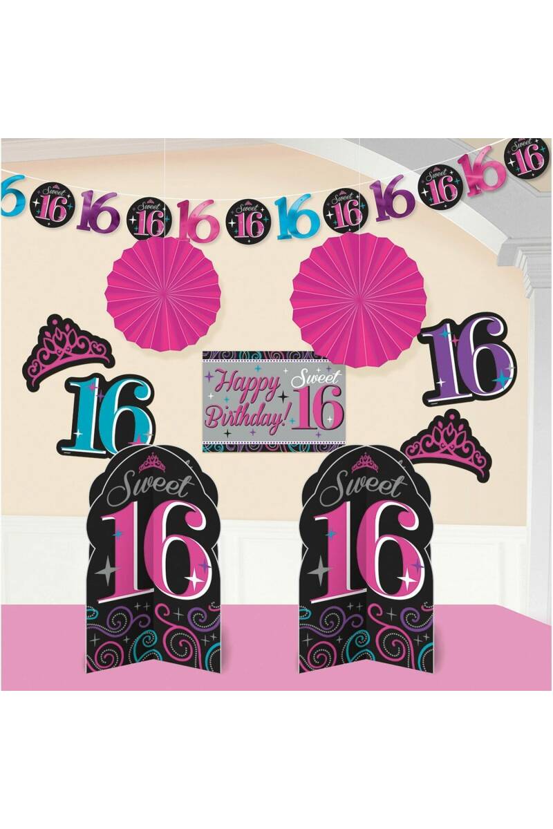 Sweet 16 Room / Venue Decorationg Kit - 10pk