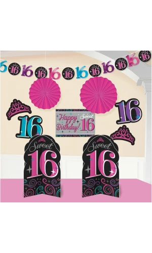 Sweet 16 Room / Venue Decorationg Kit - 10pk