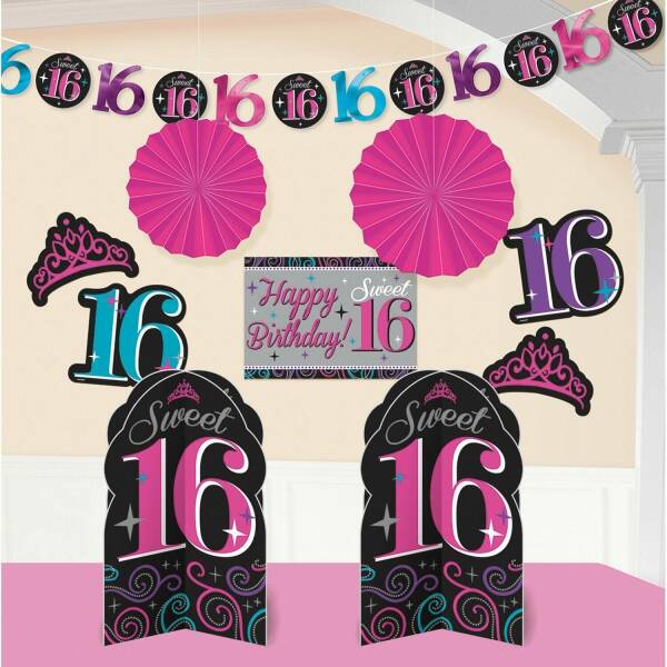 Sweet 16 Room / Venue Decorationg Kit - 10pk