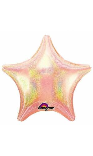 Pastel Pink Dazzler Star Foil Balloon 19"