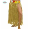 Hawaiian Straw Hula Skirt With Flowers 75cm Long - Adult One Size