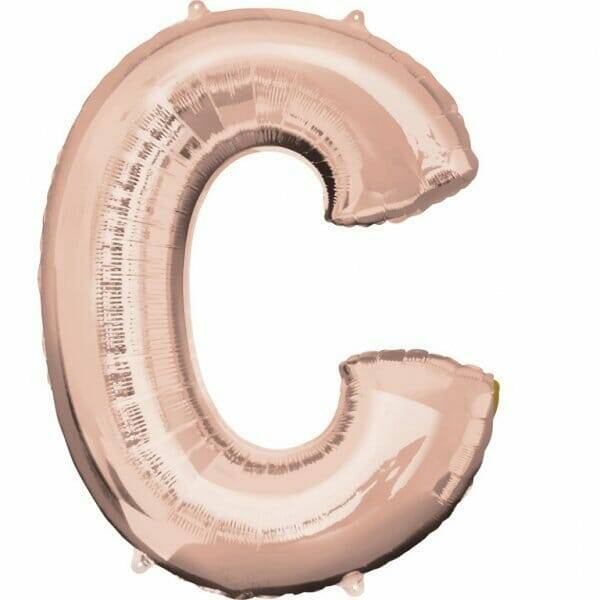 Rose Gold Letter " C " Foil Balloon 34''