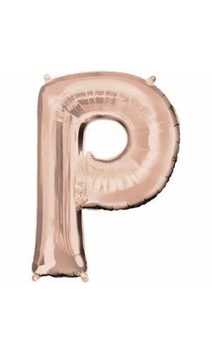 Rose Gold Letter " P " Foil Balloon 34''