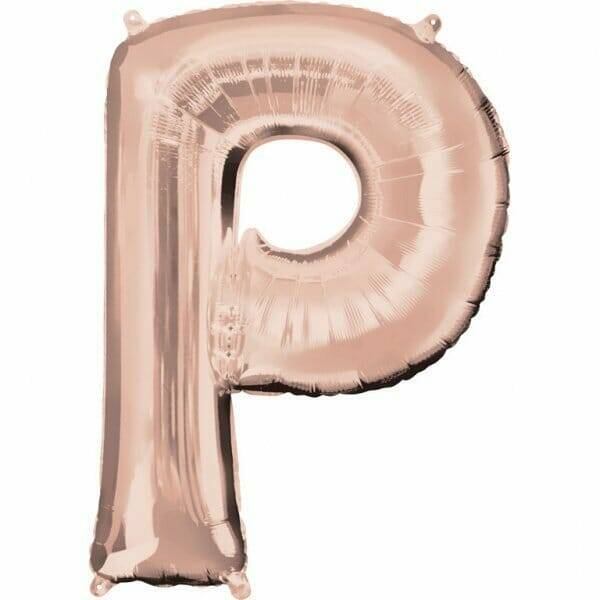 Rose Gold Letter " P " Foil Balloon 34''