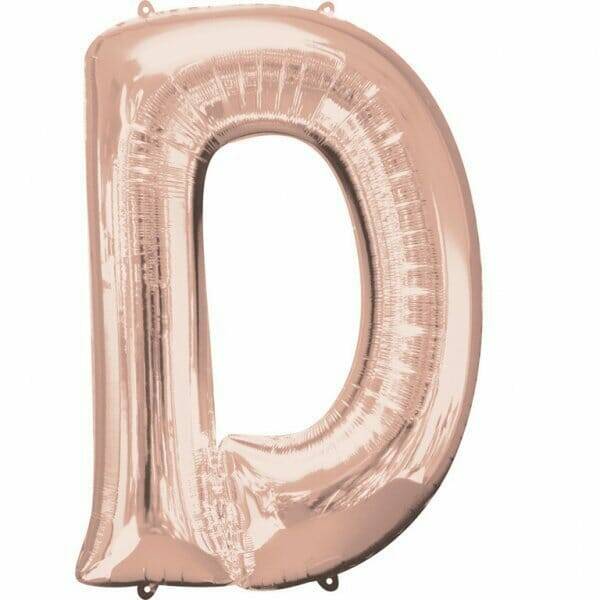 Rose Gold Letter " D " Foil Balloon 34''