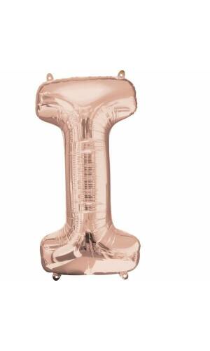 Rose Gold Letter " I " Foil Balloon 34''