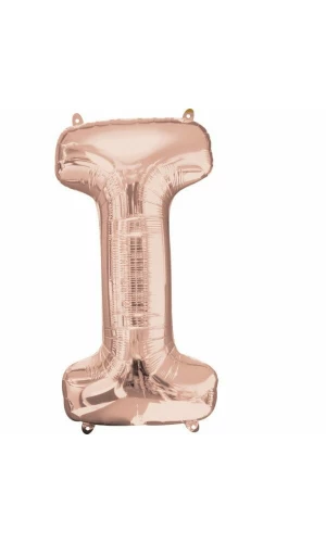 Rose Gold Letter " I " Foil Balloon 34''