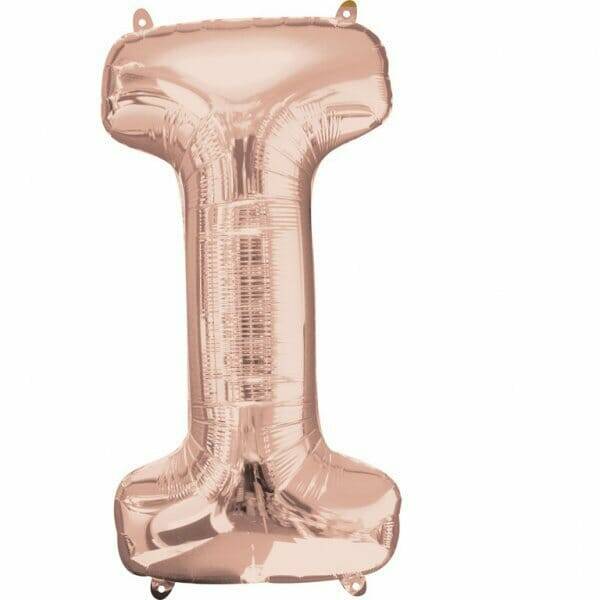 Rose Gold Letter " I " Foil Balloon 34''
