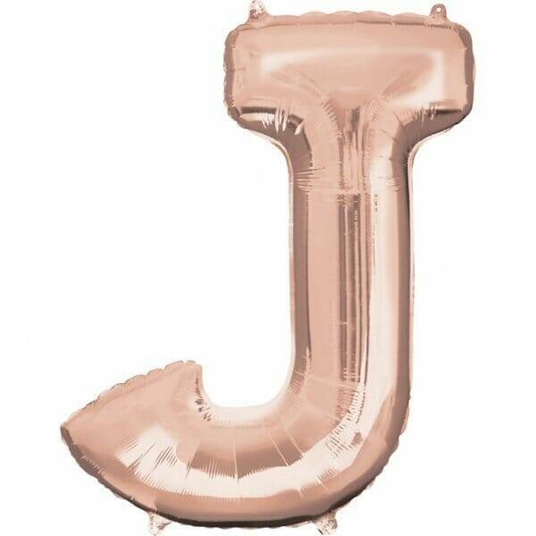 Rose Gold Letter " J " Foil Balloon 34''