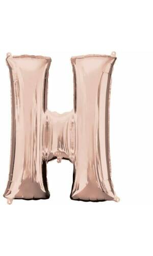 Rose Gold Letter " H " Foil Balloon 34''