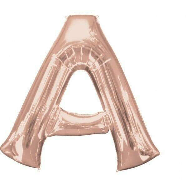 Rose Gold Letter "A" Foil Balloon 34''
