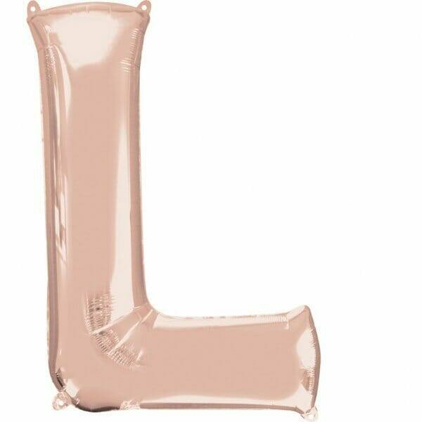 Rose Gold Letter "L" Foil Balloon 34''