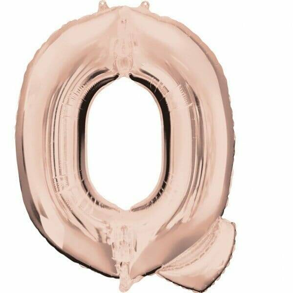 Rose Gold Letter "Q" Foil Balloon 34''