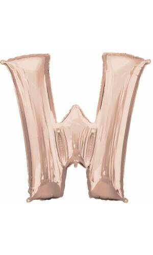 Rose Gold Letter "W" Foil Balloon 34''