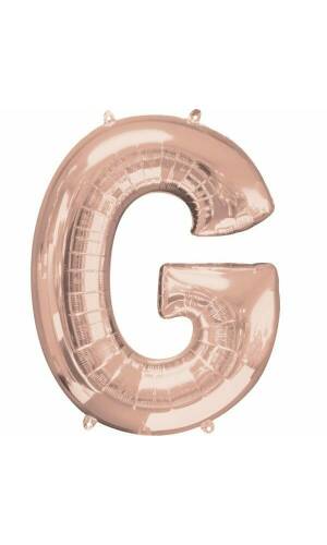 Rose Gold Letter " G " Foil Balloon 34''