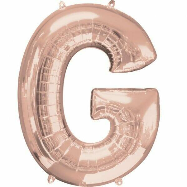 Rose Gold Letter " G " Foil Balloon 34''