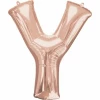 Rose Gold Letter " Y " Foil Balloon 34''