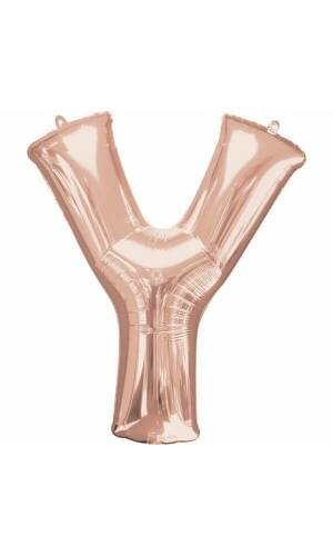 Rose Gold Letter " Y " Foil Balloon 34''