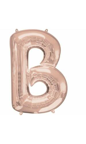Rose Gold Letter " B " Foil Balloon 34''
