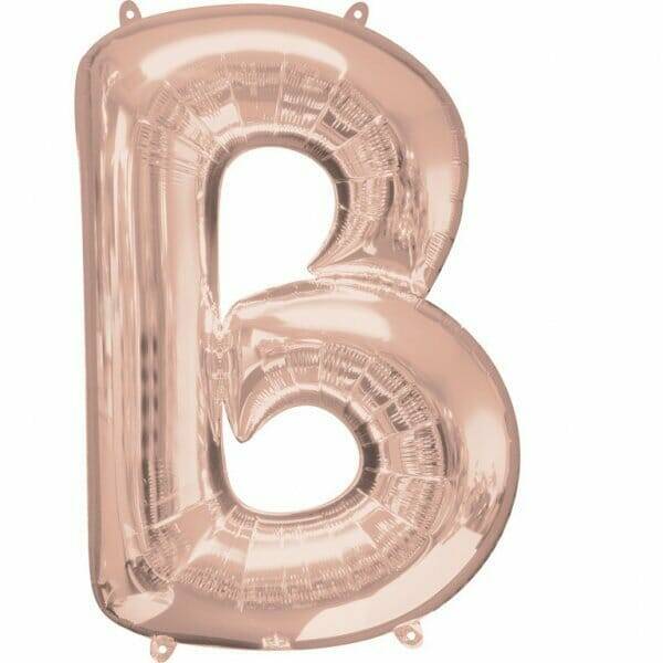 Rose Gold Letter " B " Foil Balloon 34''