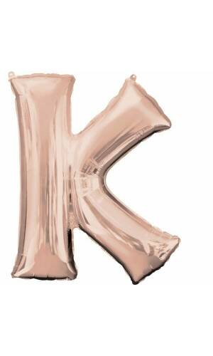 Rose Gold Letter " K " Foil Balloon 34''