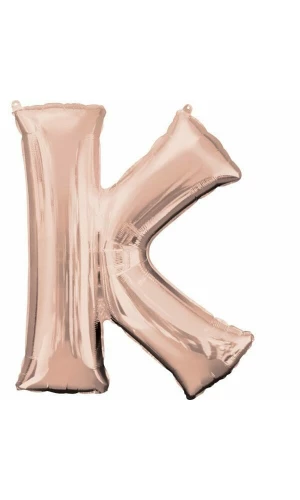 Rose Gold Letter " K " Foil Balloon 34''