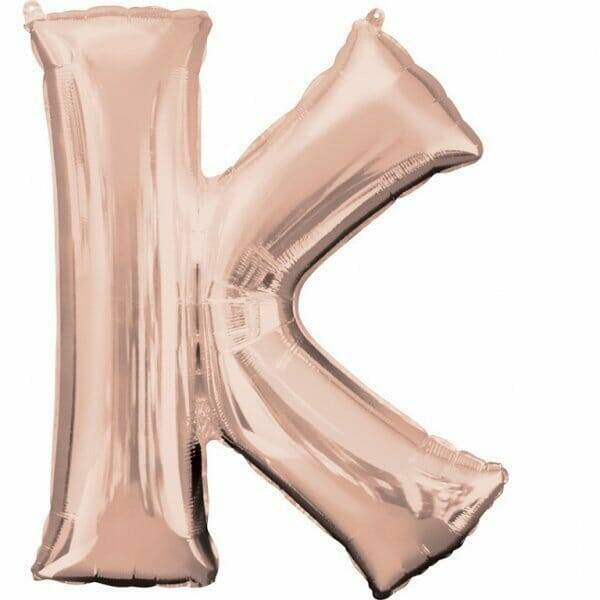 Rose Gold Letter " K " Foil Balloon 34''