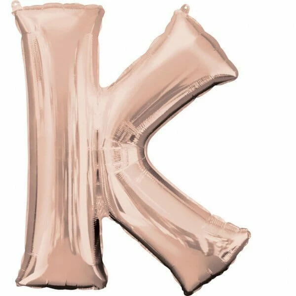 Rose Gold Letter " K " Foil Balloon 34''