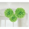 Lime Green Paper Fluffy Decorations 40.6cm - 3pk