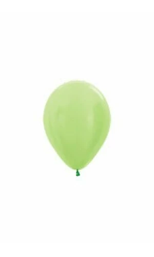 Satin Pearl - Lime Green Latex Balloon - (5" / 12cm)
